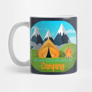 Who needs therapy when you've got camping Mug